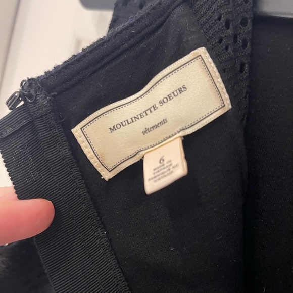 Anthropologie Moulinette Soeurs Larkin Sleeveless Textured Sheath blue black - Picture 4 of 4